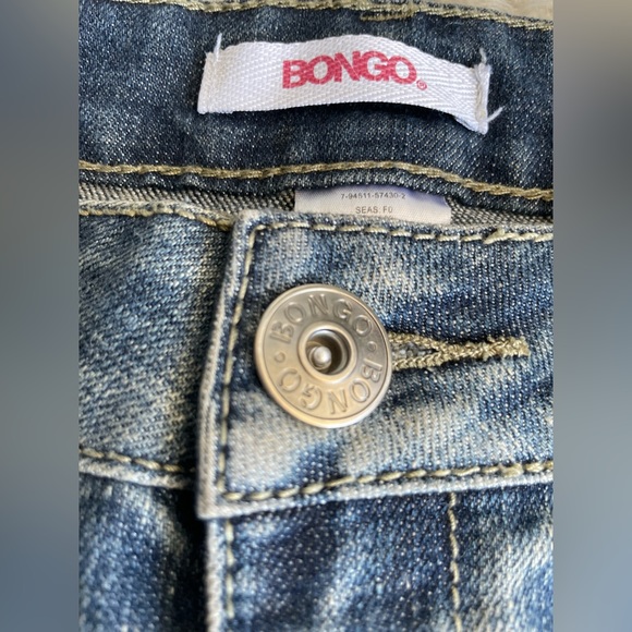 Y2K BONGO EMBELLISHED ZIP POCKET JEANS SZ 7 - Picture 5 of 9